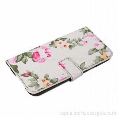 PU Wallet Cases for Samsung Galaxy S5, with Nice Floral Pattern, Various Colors are Available